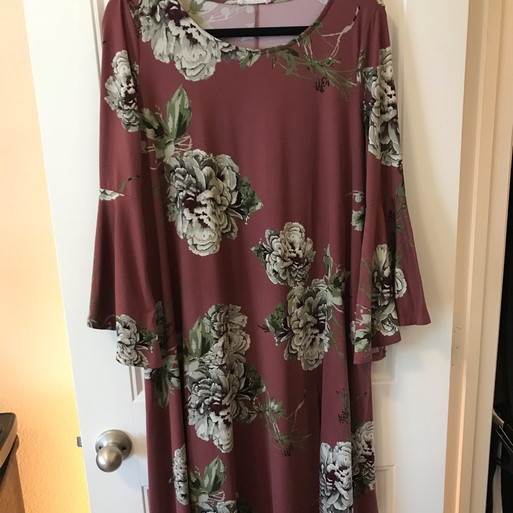 Mauve floral dress